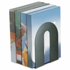 OIC Steel Construction Heavy-Duty Bookends, Non-Skid, 10