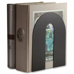 OIC Steel Construction Heavy-Duty Bookends, Non-Skid, 10