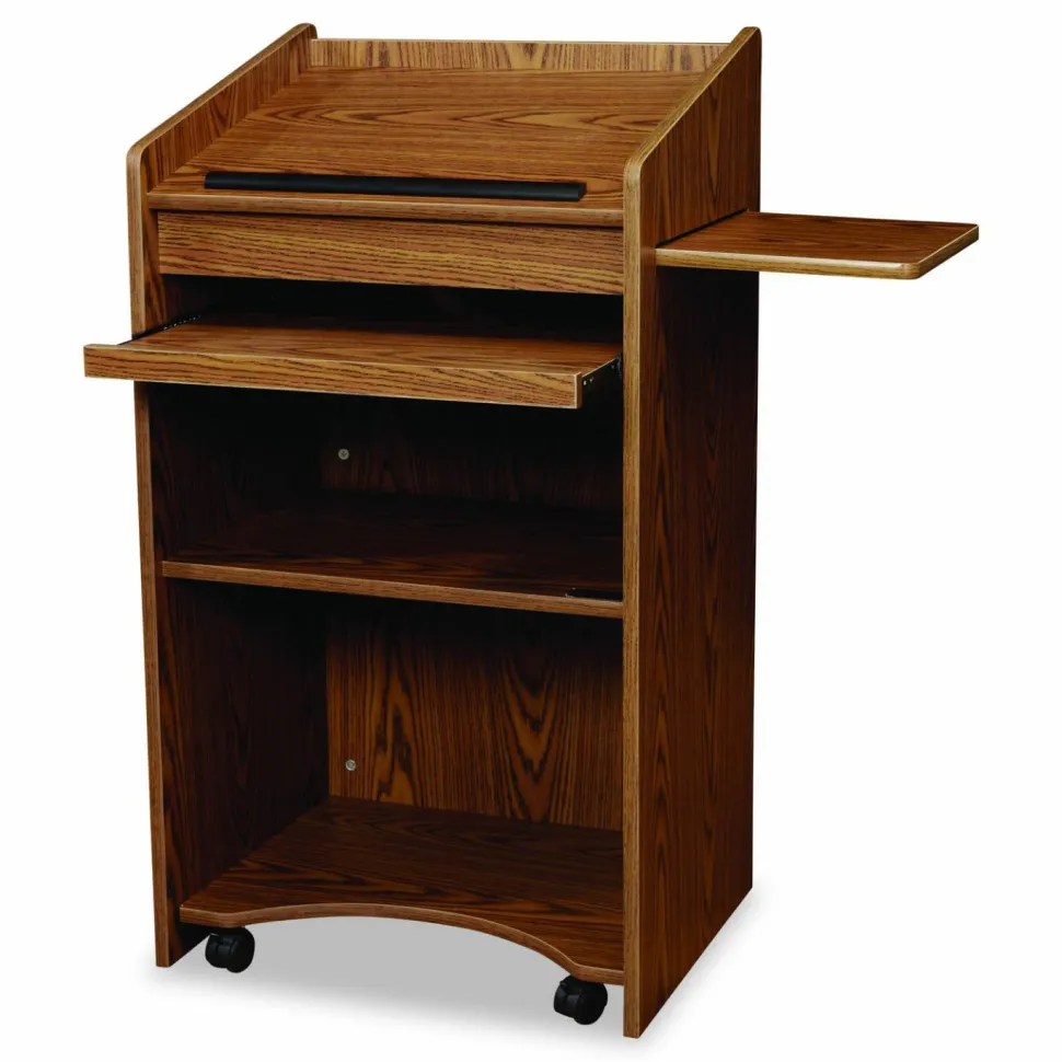 Oklahoma Sound Aristocrat Non-Sound Lectern, 25 x 20 x 46, Oak