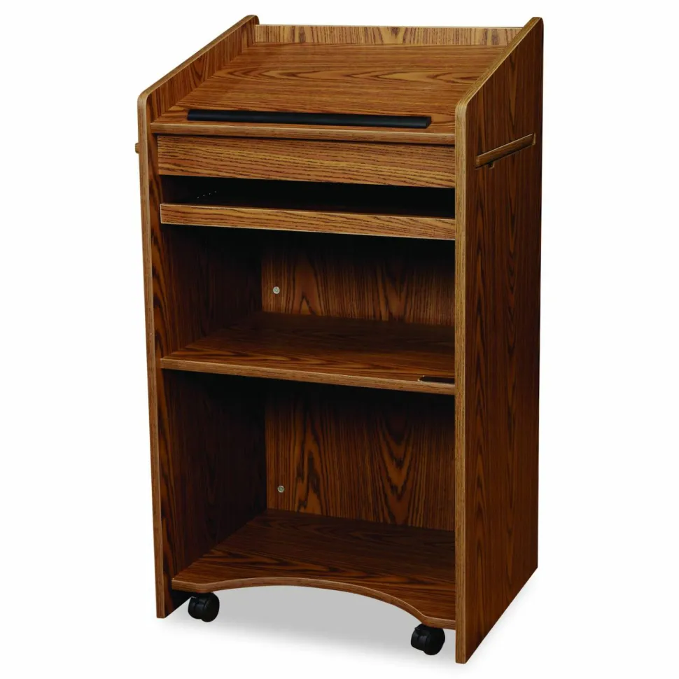 Oklahoma Sound Aristocrat Non-Sound Lectern, 25 x 20 x 46, Oak