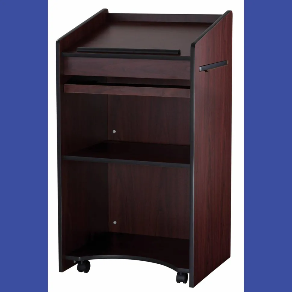 Oklahoma Sound Aristocrat Non-Sound Lectern, 25 x 20 x 46, Mahogany
