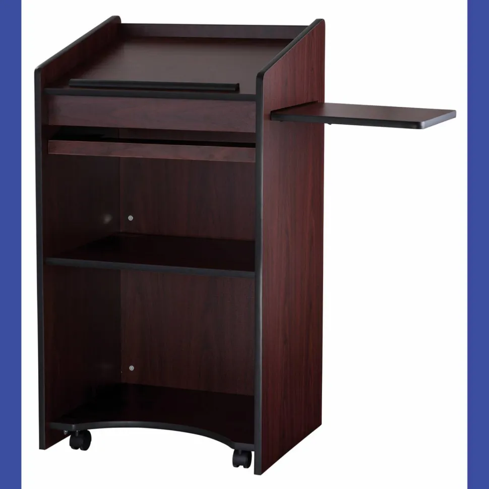 Oklahoma Sound Aristocrat Non-Sound Lectern, 25 x 20 x 46, Mahogany