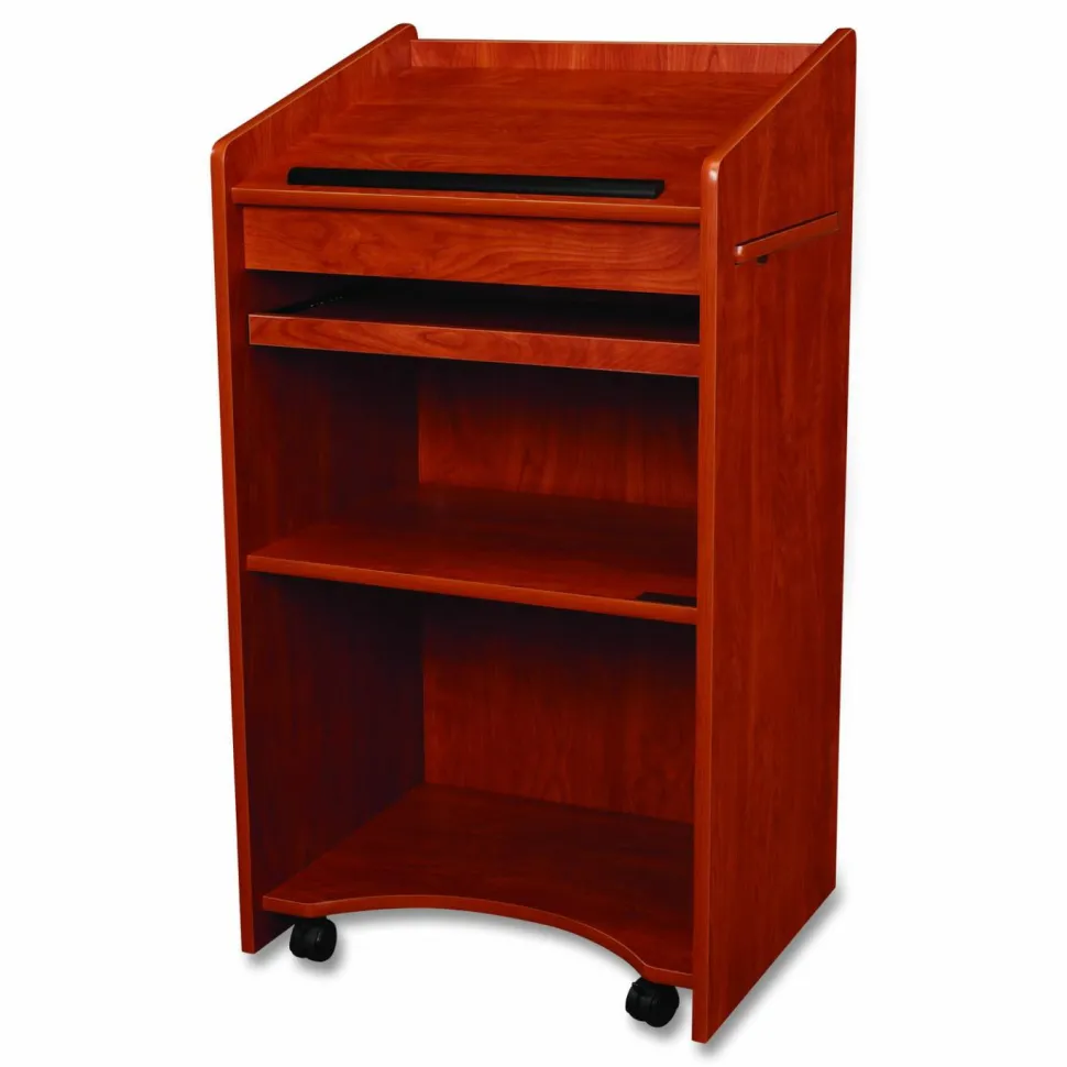 Oklahoma Sound Aristocrat Non-Sound Lectern, 25 x 20 x 46, Cherry