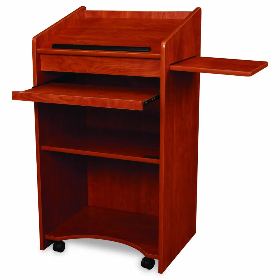 Oklahoma Sound Aristocrat Non-Sound Lectern, 25 x 20 x 46, Cherry