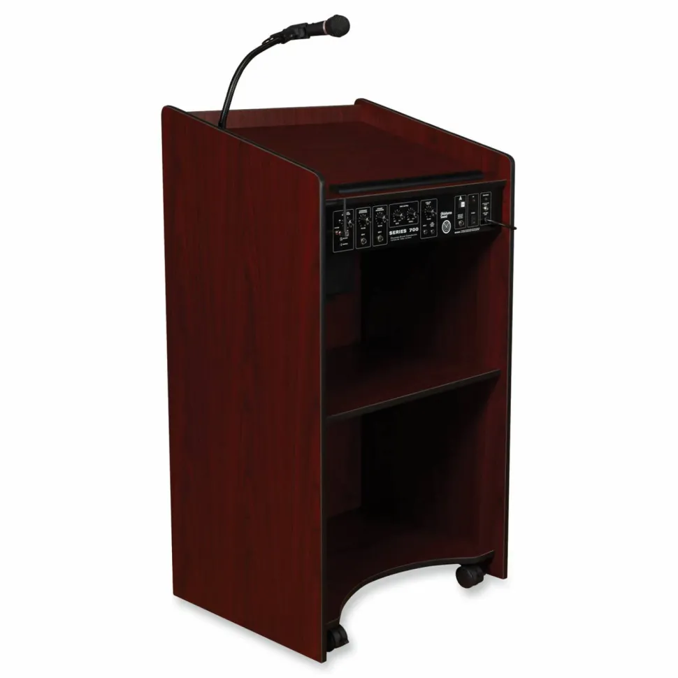 Oklahoma Sound Aristocrat Sound Lectern, 25 x 20 x 46, Mahogany