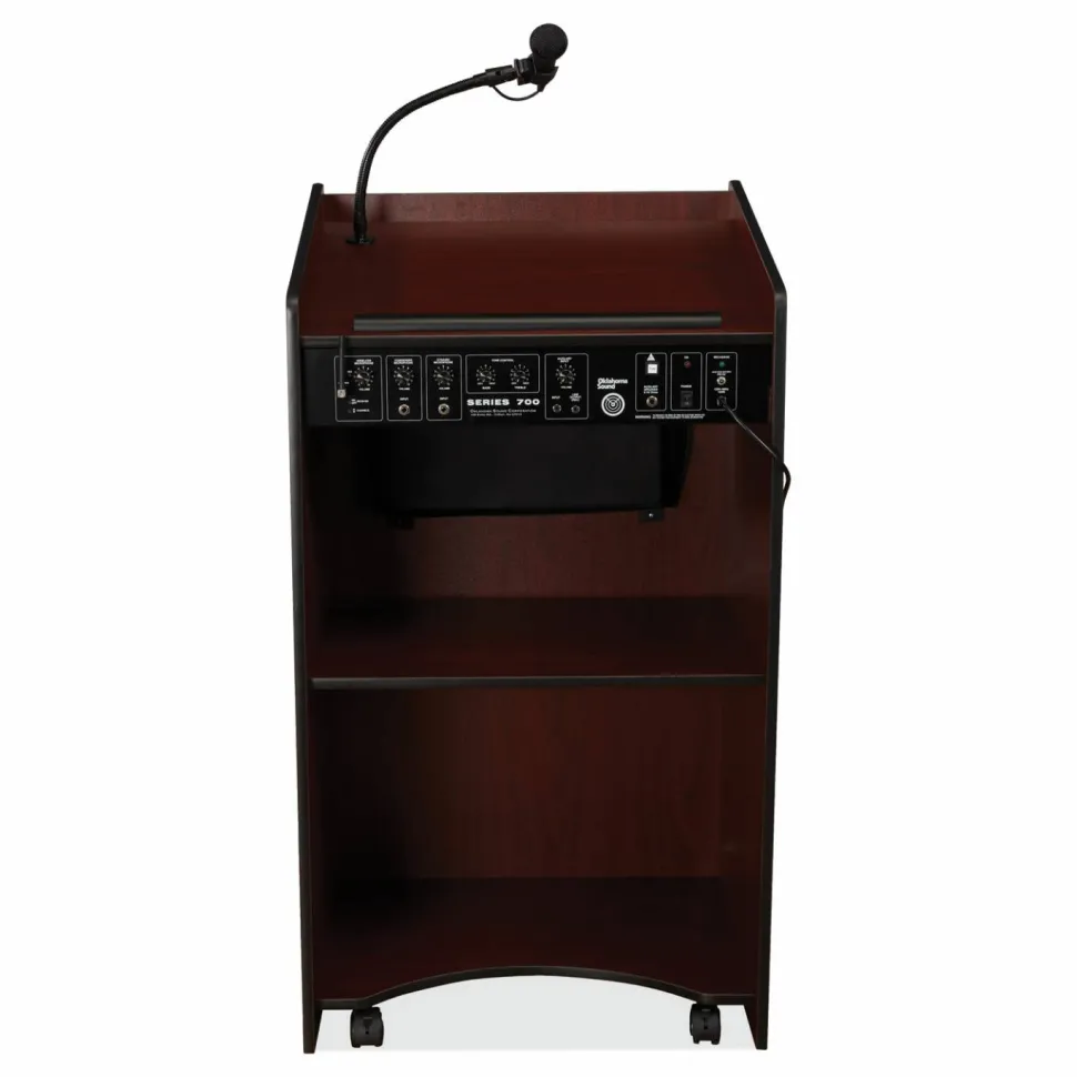 Oklahoma Sound Aristocrat Sound Lectern, 25 x 20 x 46, Mahogany