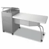 Oklahoma Sound Edupod Teacher's Desk and Lectern Combo, 24" x 68" x 45", Gray Hammer Tone