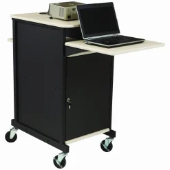 Oklahoma Sound Jumbo Presentation Cart, 21 x 33 x 40, Ivory/Black