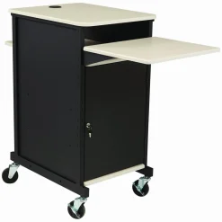 Oklahoma Sound Jumbo Presentation Cart, 21 x 33 x 40, Ivory/Black