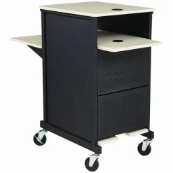 Oklahoma Sound Jumbo Presentation Cart, 21 x 33 x 40, Ivory/Black