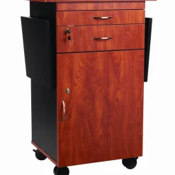 Oklahoma Sound Multimedia Presentation Cart, 25 x 19 x 38, Cherry/Black