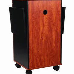 Oklahoma Sound Multimedia Presentation Cart, 25 x 19 x 38, Cherry/Black