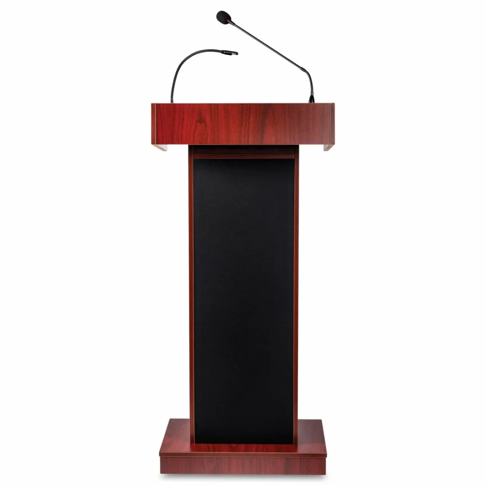 Oklahoma Sound Orator Lectern, 22 x 17 x 46, Mahogany