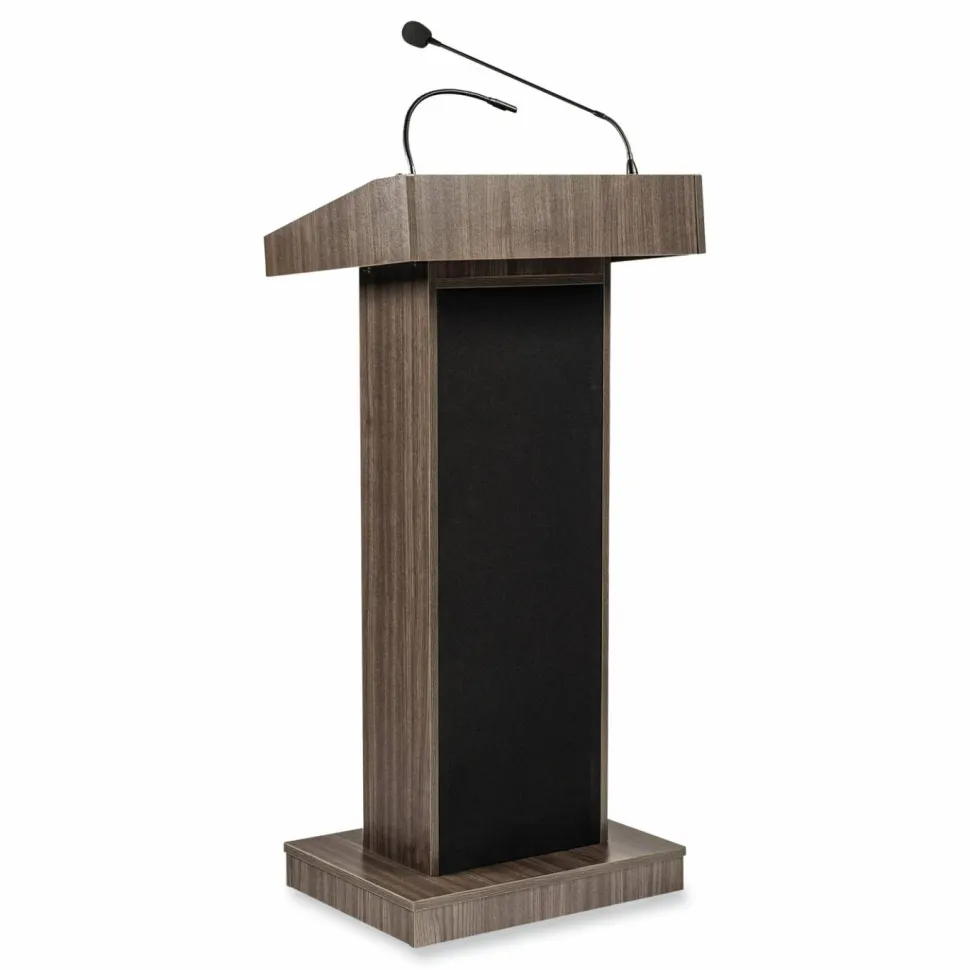 Oklahoma Sound Orator Lectern, 22 x 17 x 46, Ribbonwood