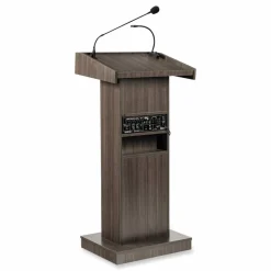 Oklahoma Sound Orator Lectern, 22 x 17 x 46, Ribbonwood