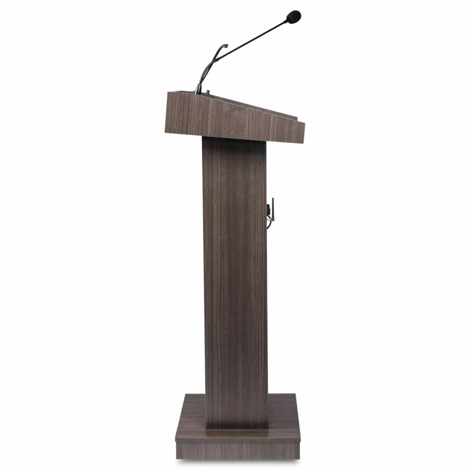 Oklahoma Sound Orator Lectern, 22 x 17 x 46, Ribbonwood