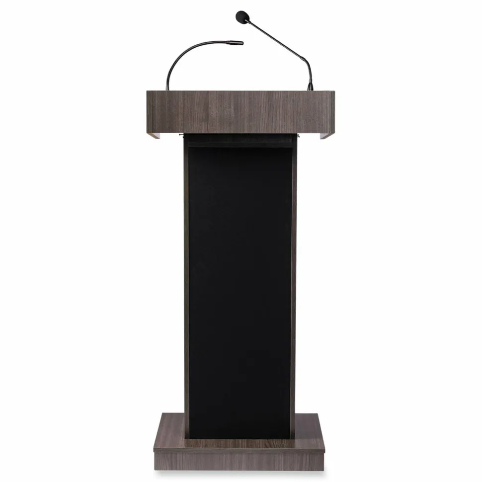 Oklahoma Sound Orator Lectern, 22 x 17 x 46, Ribbonwood