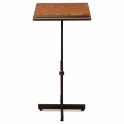 Oklahoma Sound Portable Presentation Lectern Stand, 20 x 18.25 x 44, Medium Oak