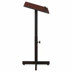 Oklahoma Sound Portable Presentation Lectern Stand, 20 x 18.25 x 44, Mahogany