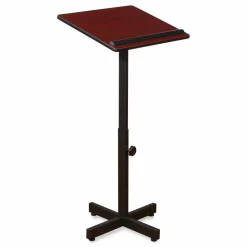 Oklahoma Sound Portable Presentation Lectern Stand, 20 x 18.25 x 44, Mahogany