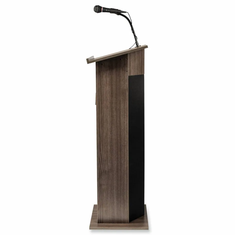 Oklahoma Sound Power Plus Lectern, 22 x 17 x 46, Ribbonwood