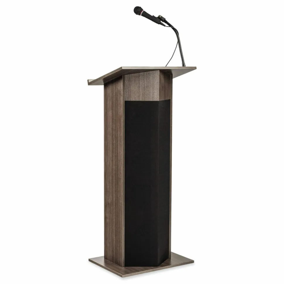 Oklahoma Sound Power Plus Lectern, 22 x 17 x 46, Ribbonwood
