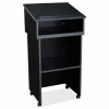Oklahoma Sound Tabletop Lectern and AV Cart/Lectern Base, 23.75 x 19.87 x 47.5, Black