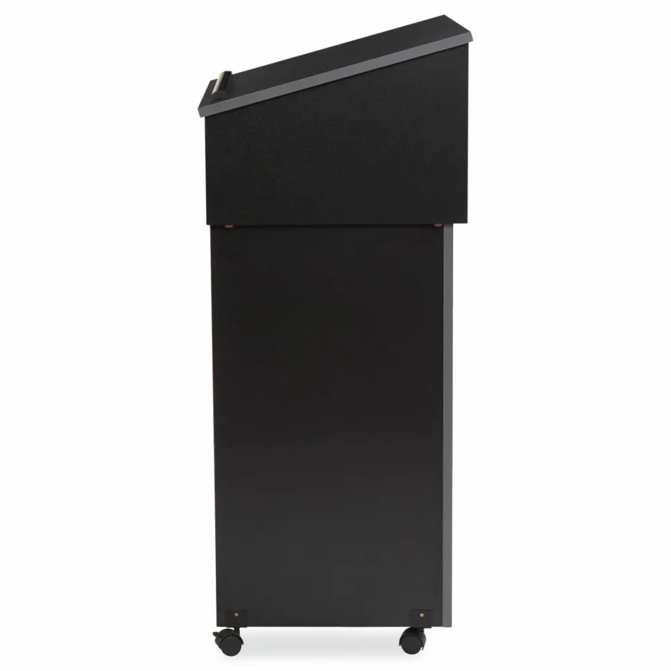 Oklahoma Sound Tabletop Lectern and AV Cart/Lectern Base, 23.75 x 19.87 x 47.5, Black