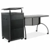 Oklahoma Sound Teacher's WorkPod Desk and Lectern Kit, 68" x 24" x 41", Charcoal Gray