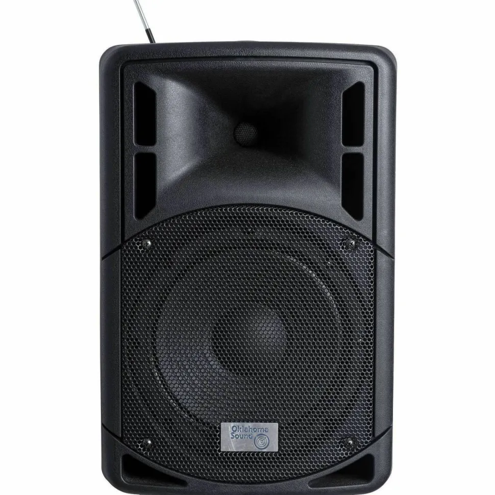 Oklahoma Sound Wireless PA System with Wireless Handheld Microphone, 40 W, Black