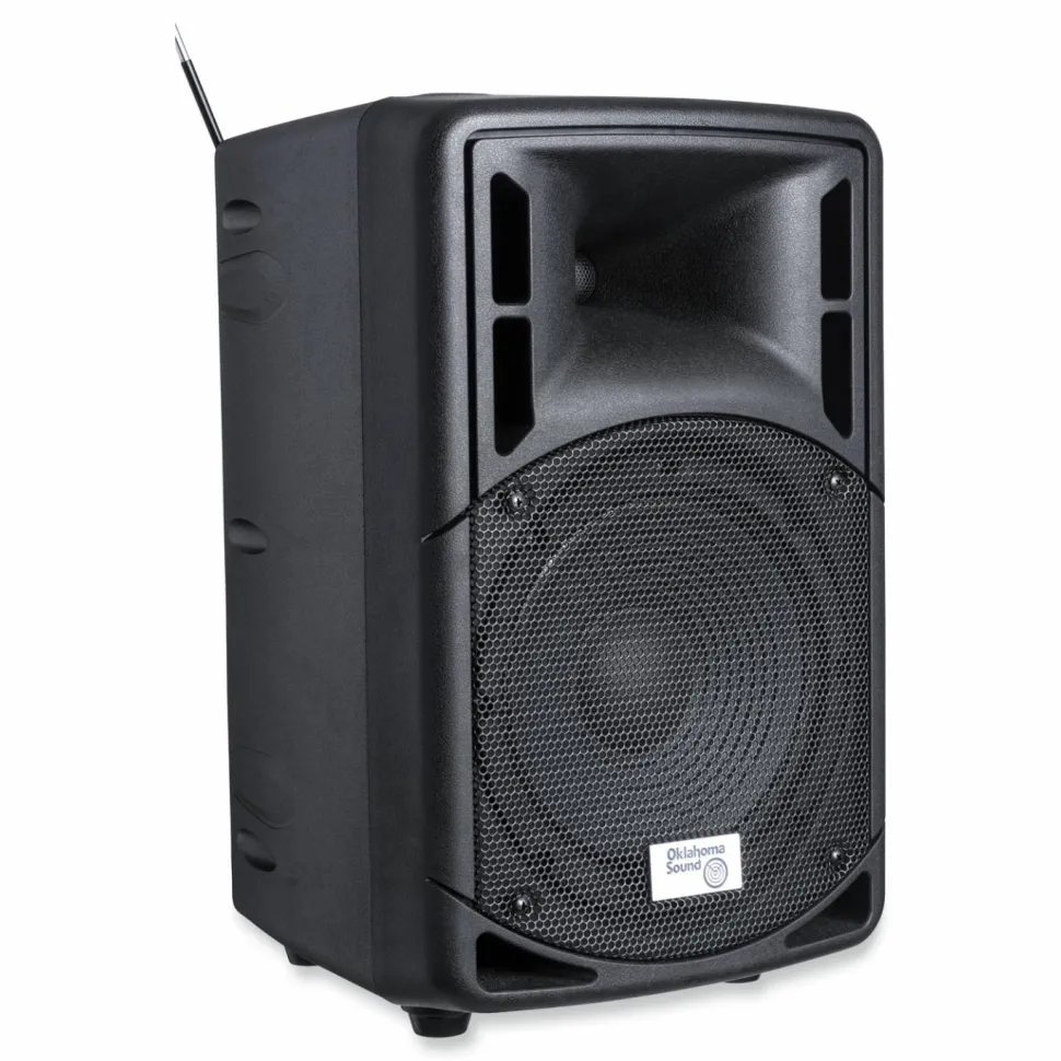Oklahoma Sound Wireless PA System with Wireless Handheld Microphone, 40 W, Black