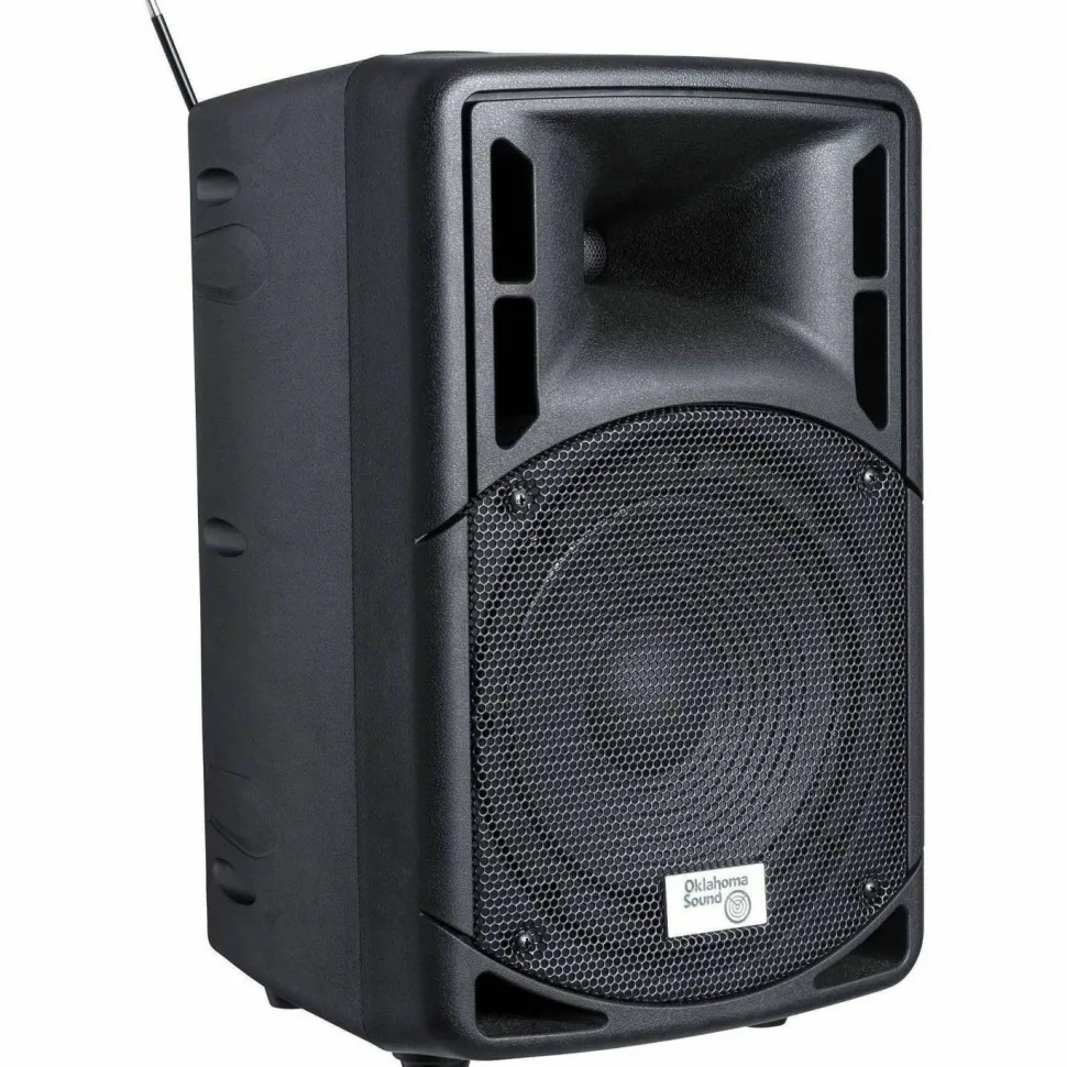 Oklahoma Sound Wireless PA System with Wireless Handheld Microphone, 40 W, Black