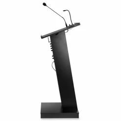 Oklahoma Sound ZED Lectern with Speaker, 19.75 x 19.75 x 49, Black