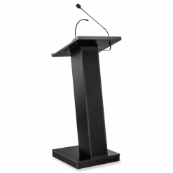 Oklahoma Sound ZED Lectern with Speaker, 19.75 x 19.75 x 49, Black