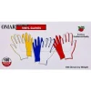 Omar Disposable Powder-Free Vinyl General-Purpose Gloves, Medium, Clear, 100 Gloves Per Box