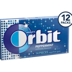 Orbit Gum, Peppermint, 0.95 Oz, Box Of 12