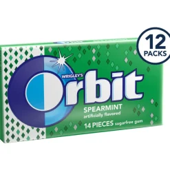 Orbit Gum, Spearmint, 0.95 Oz, Box Of 12