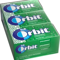 Orbit Gum, Spearmint, 0.95 Oz, Box Of 12