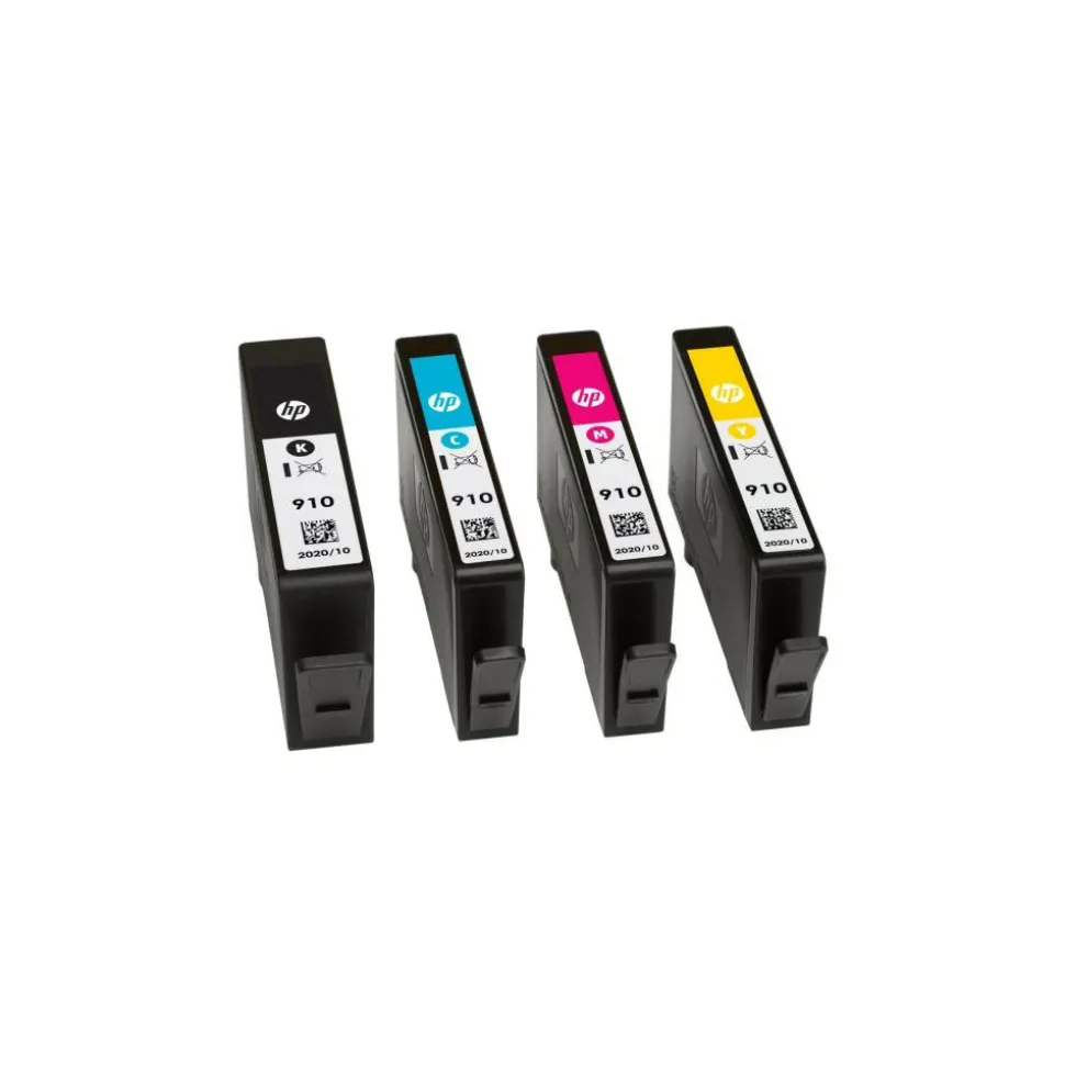 Original HP 910 Cyan Magenta Yellow/910XL Black Ink Cartridges 4-pack|HP OfficeJet 8010/8020/HP OfficeJet Pro 8020/8030 Series|Instant Ink Eligible