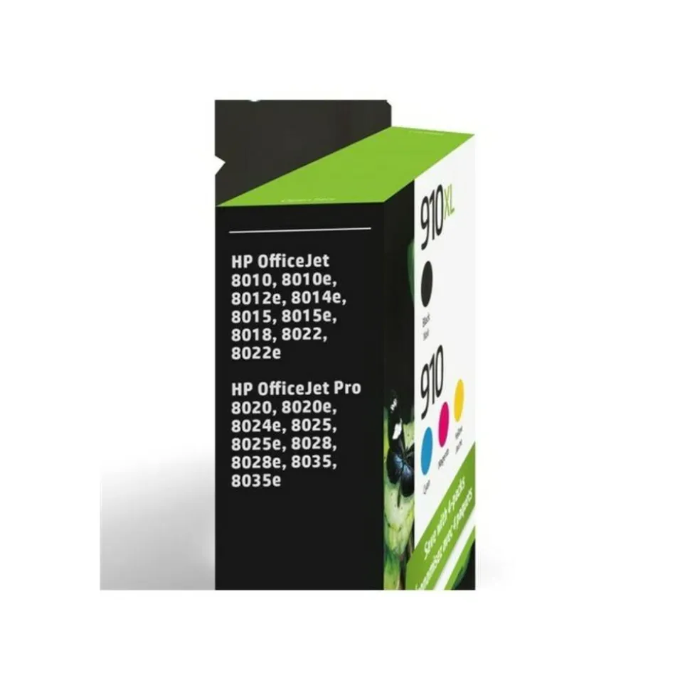 Original HP 910 Cyan Magenta Yellow/910XL Black Ink Cartridges 4-pack|HP OfficeJet 8010/8020/HP OfficeJet Pro 8020/8030 Series|Instant Ink Eligible