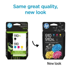 Original HP 910 Cyan Magenta Yellow/910XL Black Ink Cartridges 4-pack|HP OfficeJet 8010/8020/HP OfficeJet Pro 8020/8030 Series|Instant Ink Eligible