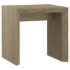 Oswin 22" Wide Rectangular Side Table in Antiqued Gray Oak