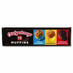 Otis Spunkmeyer Muffins Variety Pack, Assorted Flavors, 4 oz Pack, 15 Packs/Carton