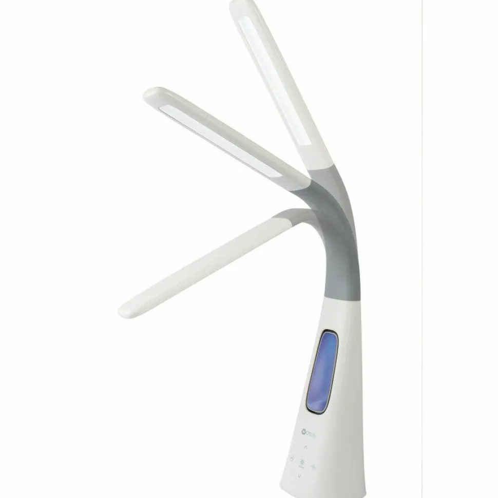 OttLite Cool Breeze Fan Lamp, 15" to 26.5" High, White