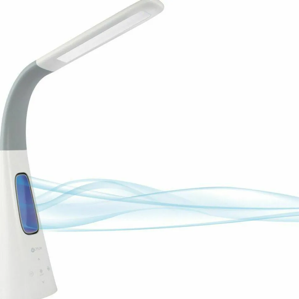 OttLite Cool Breeze Fan Lamp, 15" to 26.5" High, White