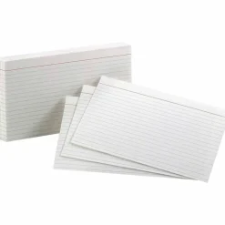 Oxford Brand White Index Cards, Ruled, 5" x 8", Pack Of 100
