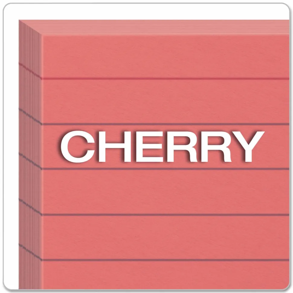 Oxford Color Index Cards, Ruled, 3" x 5", Cherry, Pack Of 100