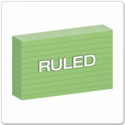 Oxford Color Index Cards, Ruled, 3