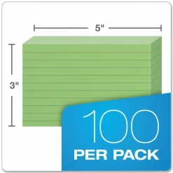 Oxford Color Index Cards, Ruled, 3