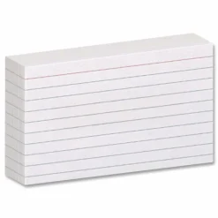 Oxford Heavyweight Ruled Index Cards, 3 x 5, White, 100/Pack